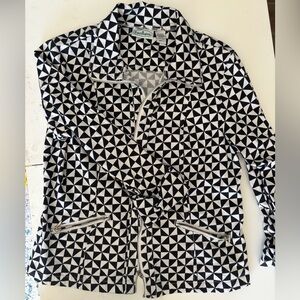 Patchington Black and White Geometric Jacket